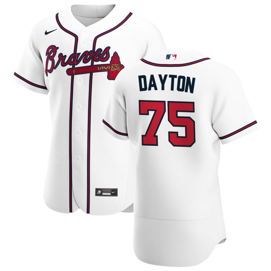 Atlanta Braves #75 Grant Dayton Men Nike White Home 2020 Authentic Player MLB Jersey